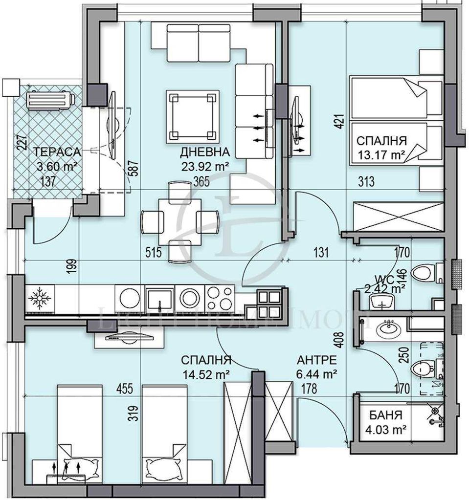 Продава се Тристаен апартамент в Пловдив, Гагарин - 99 кв.м за 1263 €/кв.м - Снимка #7