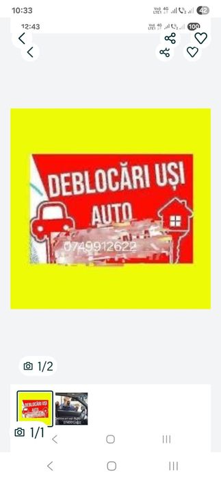 Deblocări uși auto. Program non-stop.