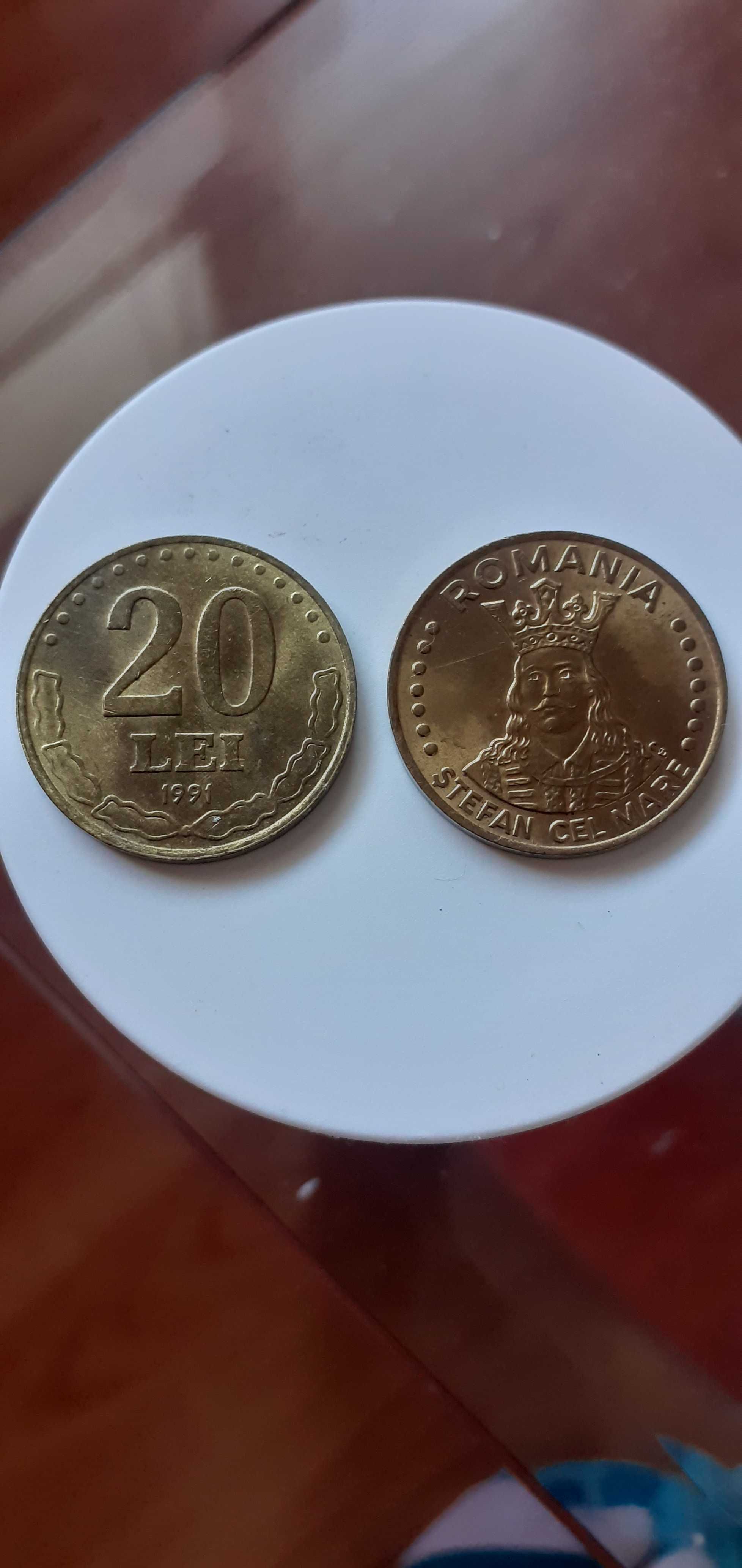 Vand monezi 20 lei, ani 1991 si 1992