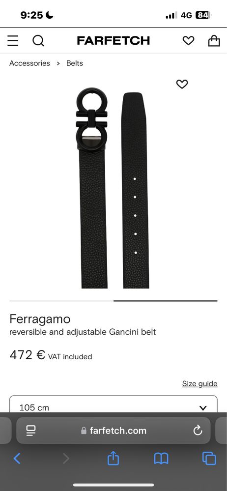 Черен Колан Salvatore Ferragamo