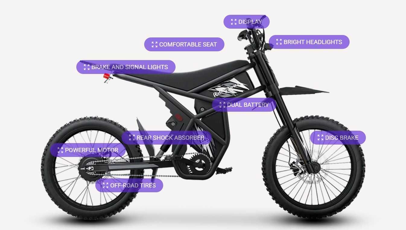 GT73 Upgraded Riding Тimes 2400W Електрически Мотор