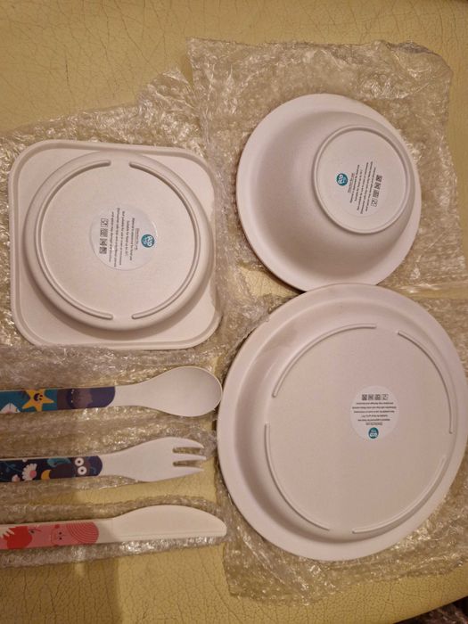 Set de vasele de bambus nou 7 piese