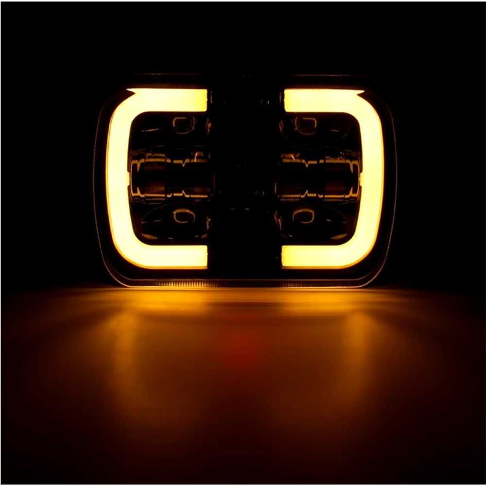 LED фар/лампа/халоген 5x7",12V-24V, къси/дълги с DRL дневни светлини