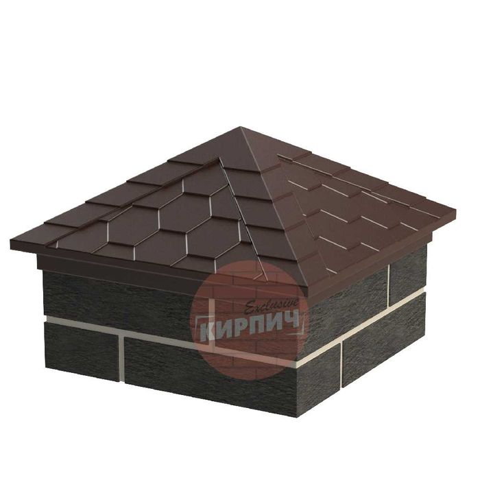 Полимерпесчаный колпак для столб забора, Полимерпесчаный парапет