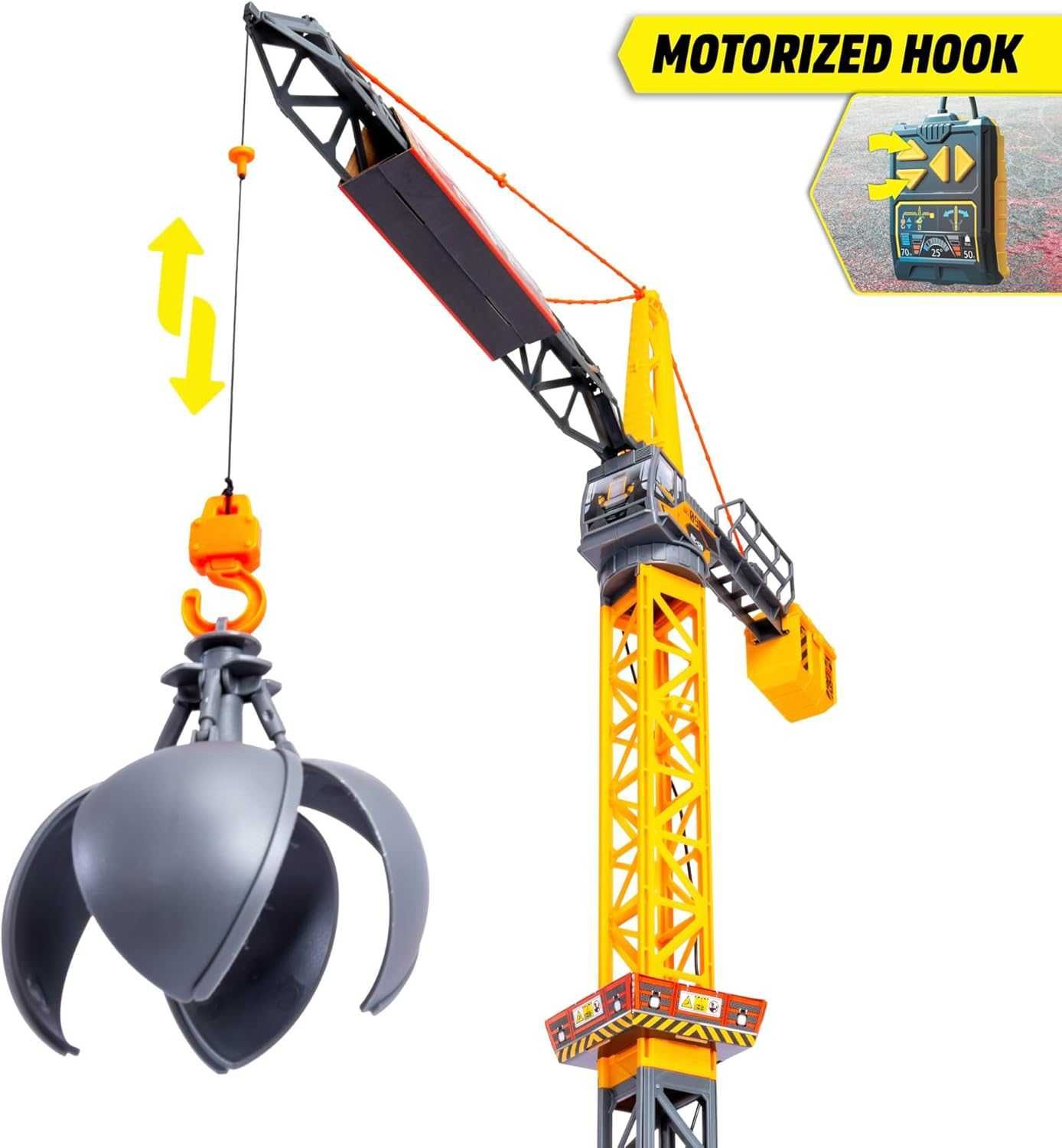 Мега строителен кран Гигантски радиоуправляем кран Dickie Toys 110см