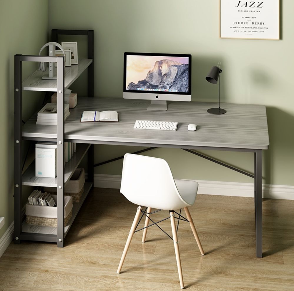 Компьютерный стол Structo White/Grey 140x60см