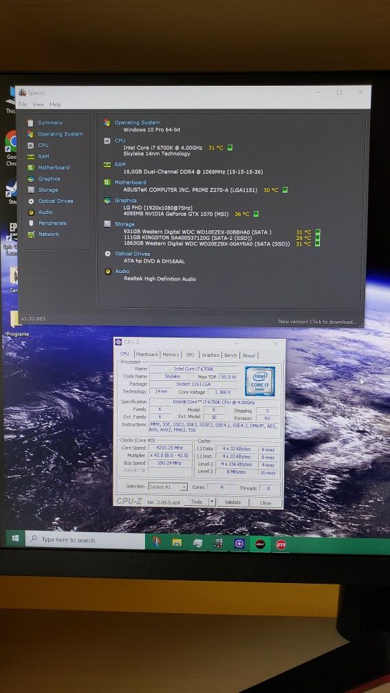 Pc/ Calculator Gaming– i7 6700k,GTX 1070 8GB, 3TB, Sursă gold 750w