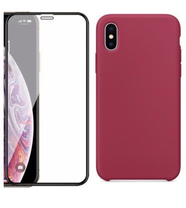 Husa Silicon X Level si Folie Sticla Curved 21D Iphone X XS XR XS MAX