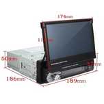 Video Player MP5 Retractabil 7" cu touchscreen bluetooth USB 1DIN