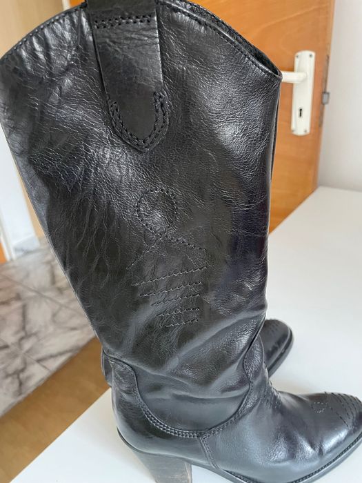 Vand cizme negre piele