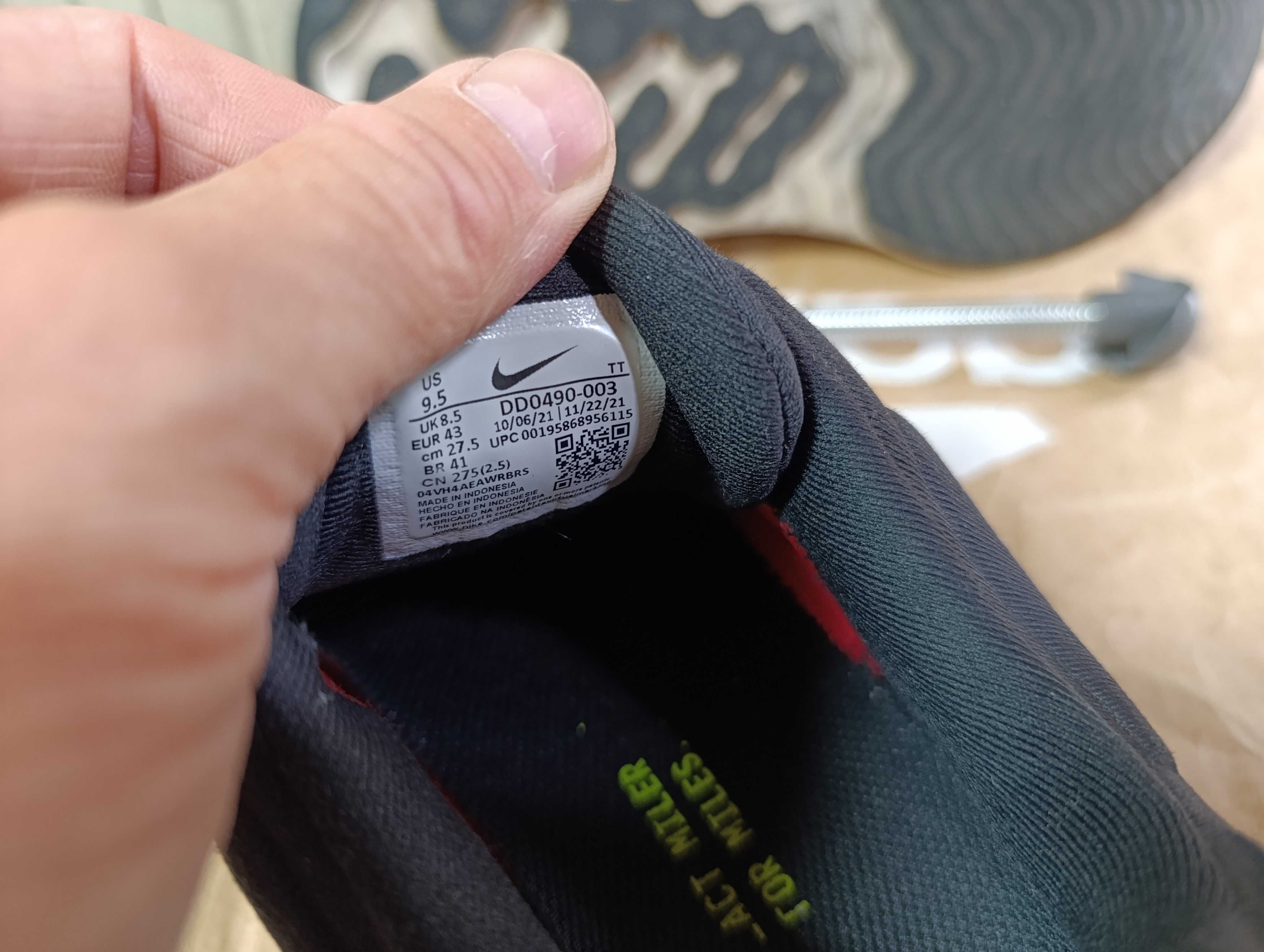 Nike React Miler 3 Black Red''оригинални маратонки 43 номер
