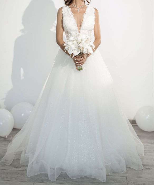 Rochie de mireasa ca NOUA,marimea xxs/xs,