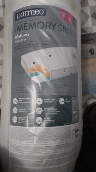 Saltea Dormeo Memory Silver 18 cm sigilata