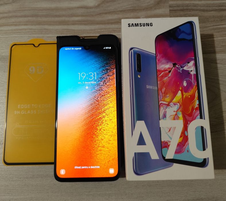Vand telefon/smartphone Samsung A70 dual sim blue