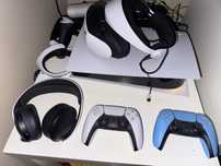 PlayStation 5 + 2 джойстика, слушалки и VR2