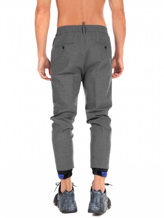 НОВ оригинални мъжки сив вълнен панталон DSQUARED2 размер 52 от Италия