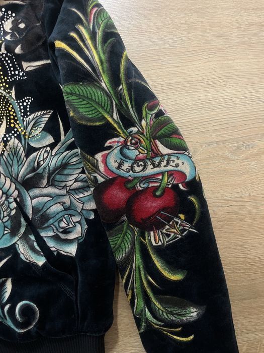 Ed Hardy плюшен дамски суитчър S