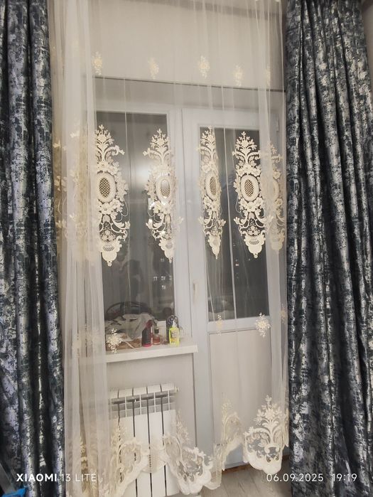 Тюль нарядная, практический новая длина 2.7, ширина 6 метр.