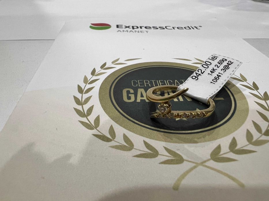 (AG42) Inel aur 14k 2.69g- Garantie 2 ani!