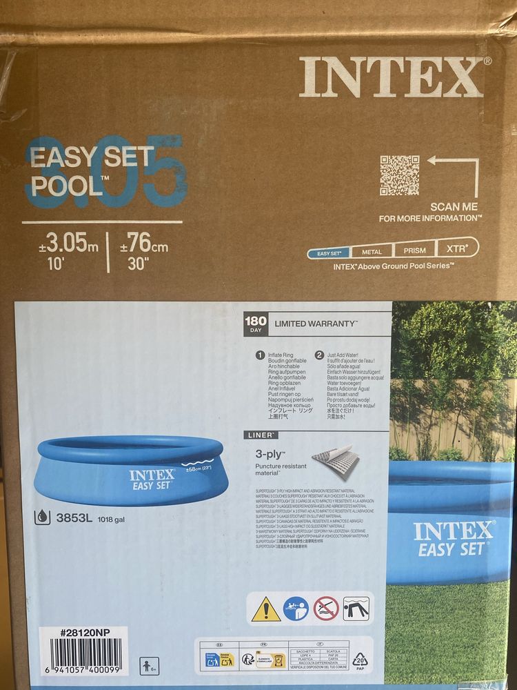 Intex basseyn uzunligi 3.05 m ga balandligi 76 sm