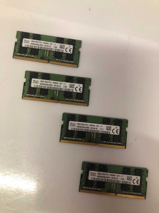 Memorie laptop sodimm DDR4 16 Gb 3200 Hynix, noi, HMA82GS6CJR8N