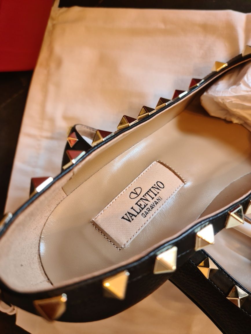 Pantofi Vale*tino Garavani - size 38,39/toc 10 cm/piele nat(Louboutin)