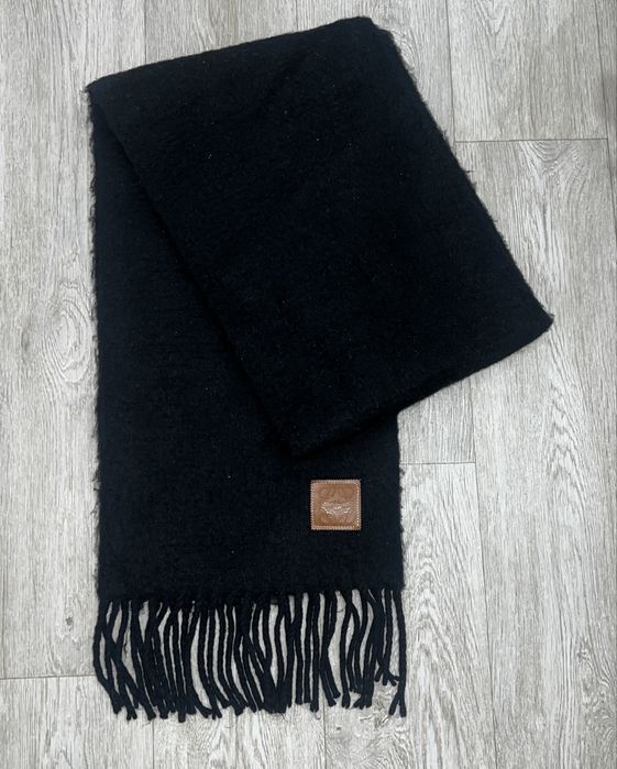 Шарф LOEWE оригинал, теплый зимний, черный