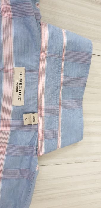 Burberry Cotton / Silk  Mens Size 50/ L  НОВО! ОРИГИНАЛ! Мъжка Риза!