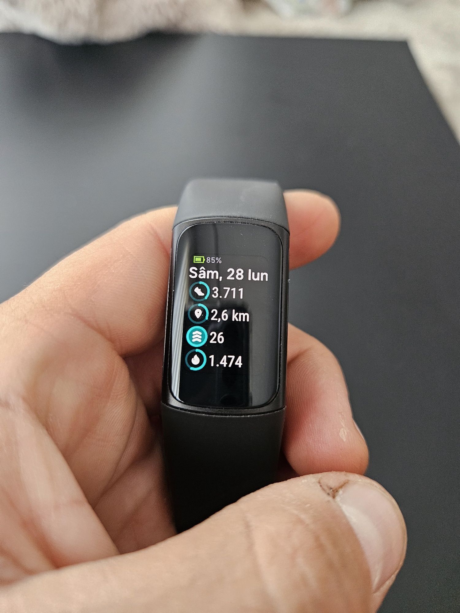 Bratara fitness Fitbit Charge 6, GPS + GLONASS, Bluetooth, NFC, Negru