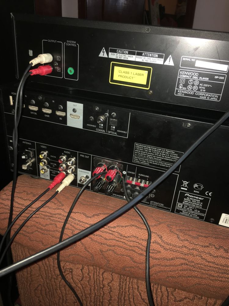 Ресийвър Pioneer VSX-323 + колони Pioneer