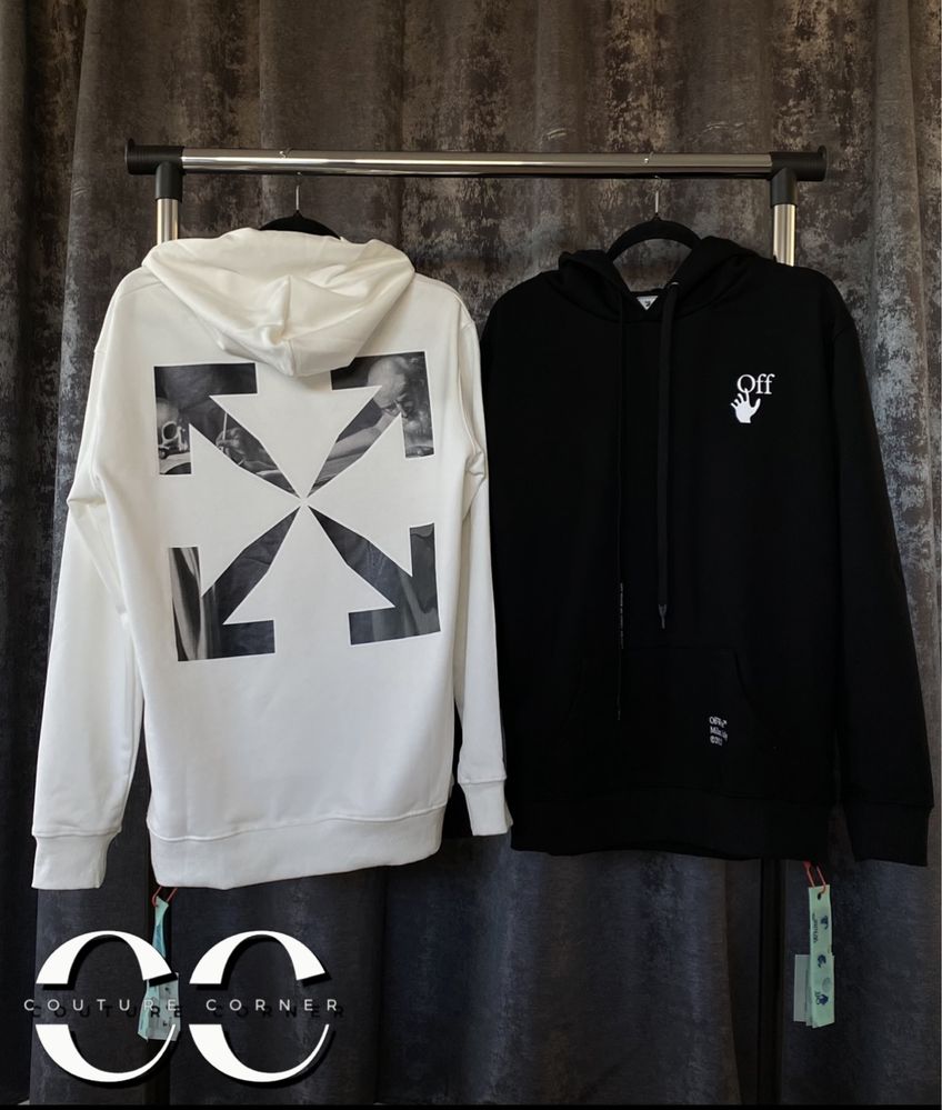 Hoodie OFF-White • Calitate TOP • Caravaggio Arrows Over • Cod QR