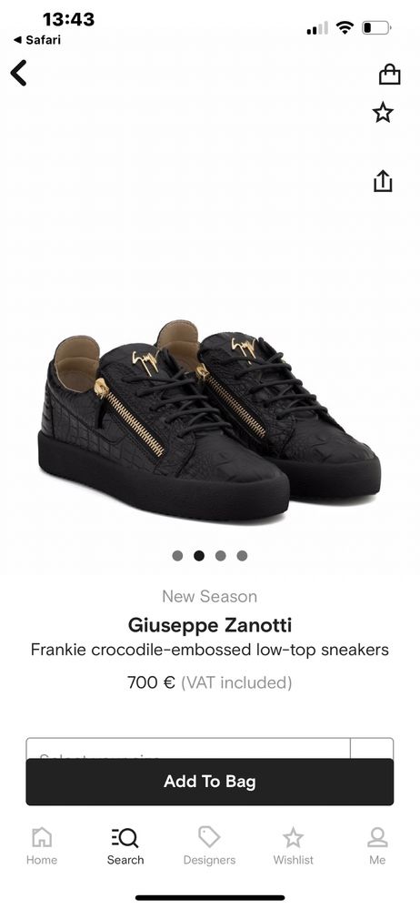 Pantofi barbati Giuseppe Zanotti originali marimea 40