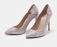 Pantofi Stiletto Bershka Cu Sclipici Glitter Toc 10 cm Marimea 38 39