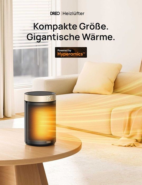 Вентилаторна печка Dreo, 1500W, Тиха, Керамичен нагревател