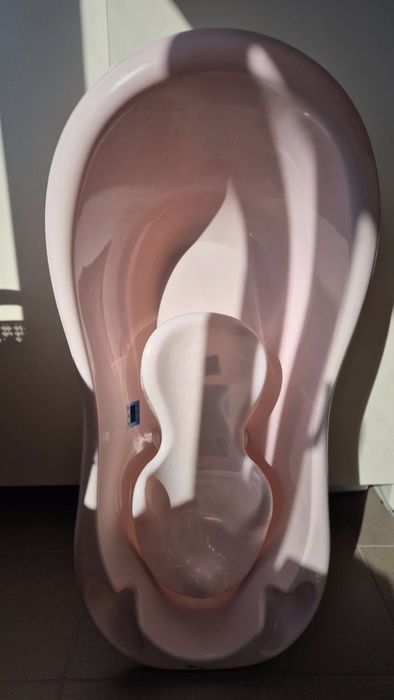 Set cadita de baie Duck roz + suport + Cadou