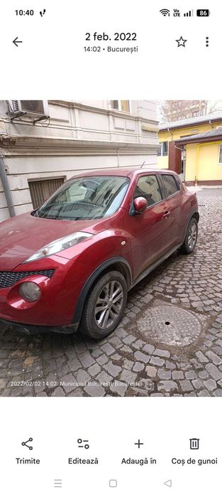 Nissan Juke roșu ,1.6 benzina,cv manuala, an 2011, 115000 Km
