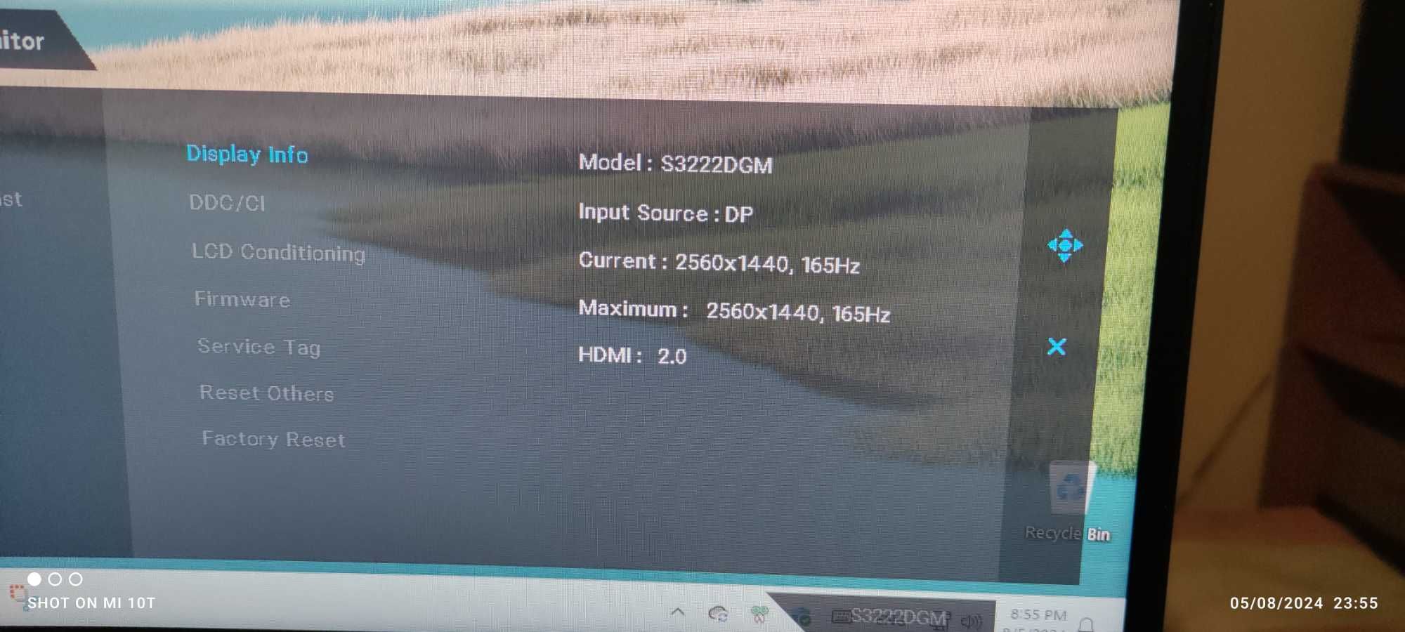 Монитор Gaming Dell 31.5'', VA, Извит, QHD, 165Hz