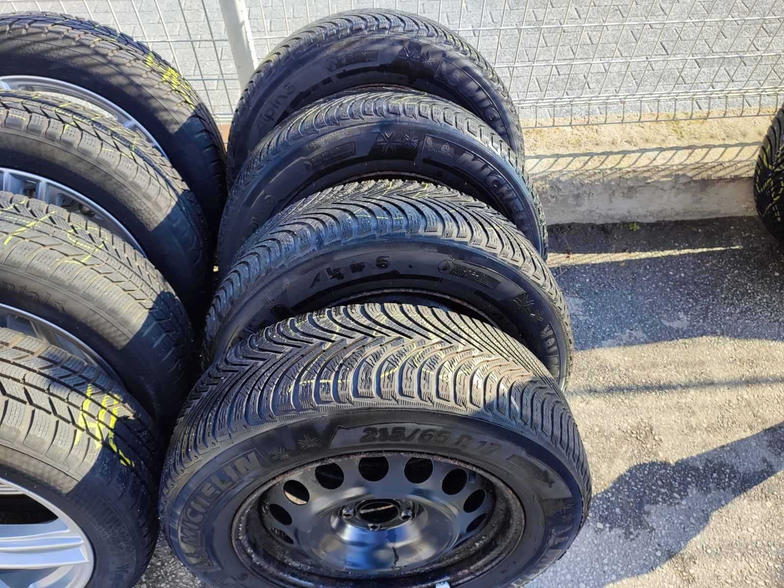 250 - 4бр. Стоманени джанти 17'' 5x108 с гуми 215/65R17 Opel