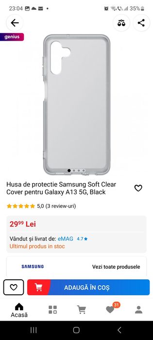 Huse Samsung A13 5G și A15 negre