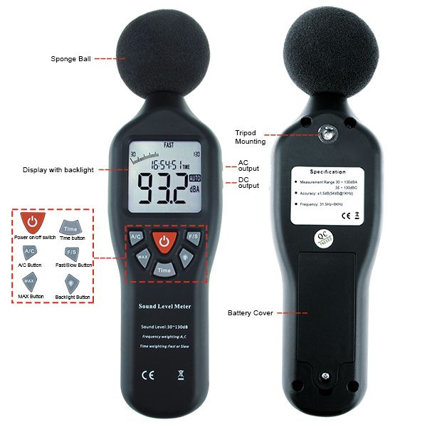SLM-24 Професионален уред за измерване нивата на шум