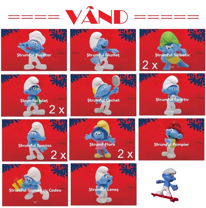 Set 16x Ștrumfi by Kaufland