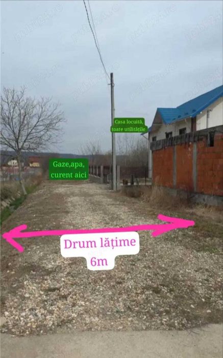 ULTIMA PARCELA SITUATĂ ÎNTRE CASE, 472mp, cu utilități,Bascov,Stejaret