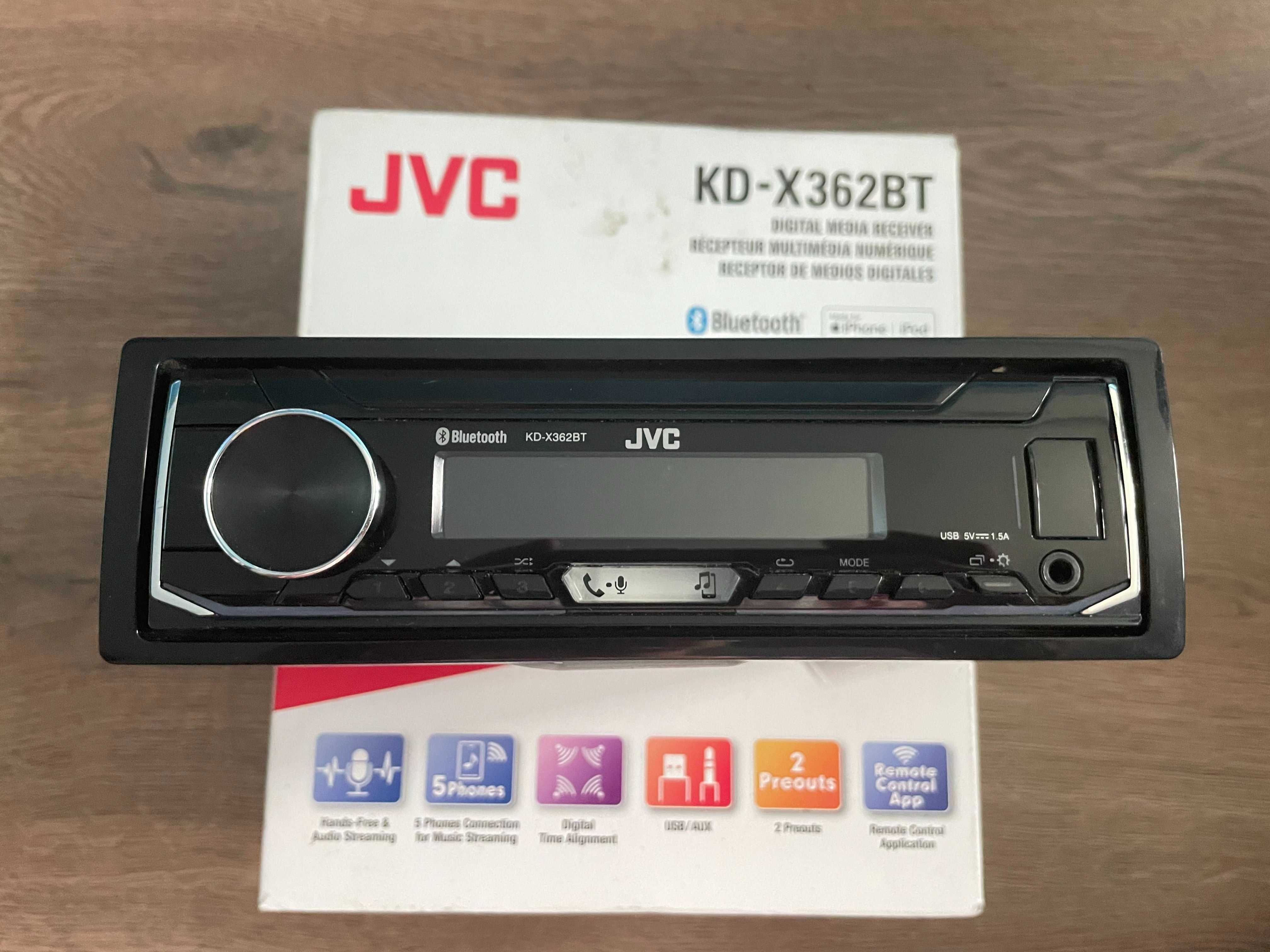 Радио JVC-KD-X362BT