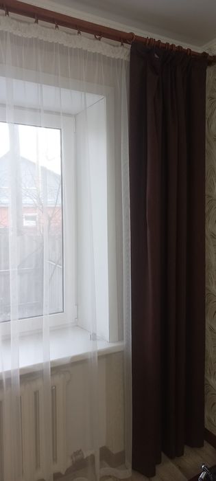 Продам тюль со шторами и деревянные  гардины