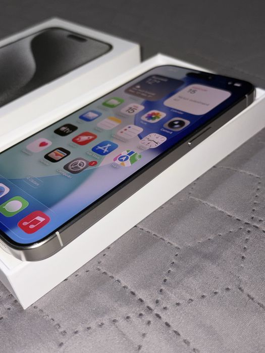 iPhone 15 Pro Max, White Titanium, 256GB, Impecabil