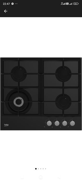 Plita incorporabila Beko noua , Gaz, 4 Arzatoare, 60