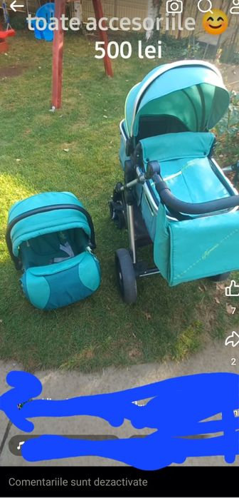 Carucior3 în 1 și multe lucruri pentru bebe.detin și premergător