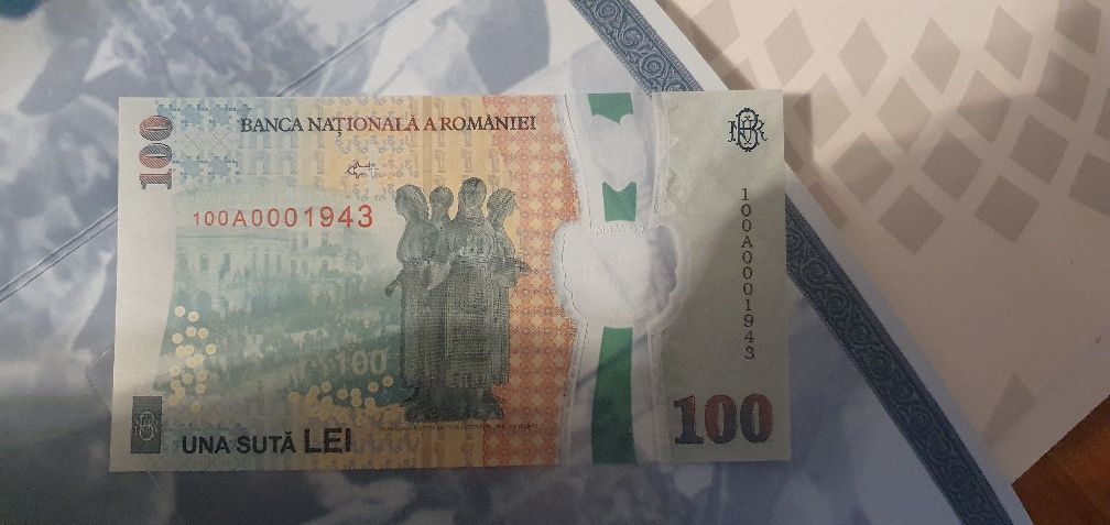 Bancnota aniversara 100 lei Centenar