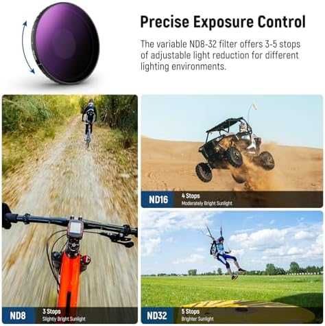 Нов Комплект ND Филтър + Обектив за DJI Action 5 Pro / Action 4 камера