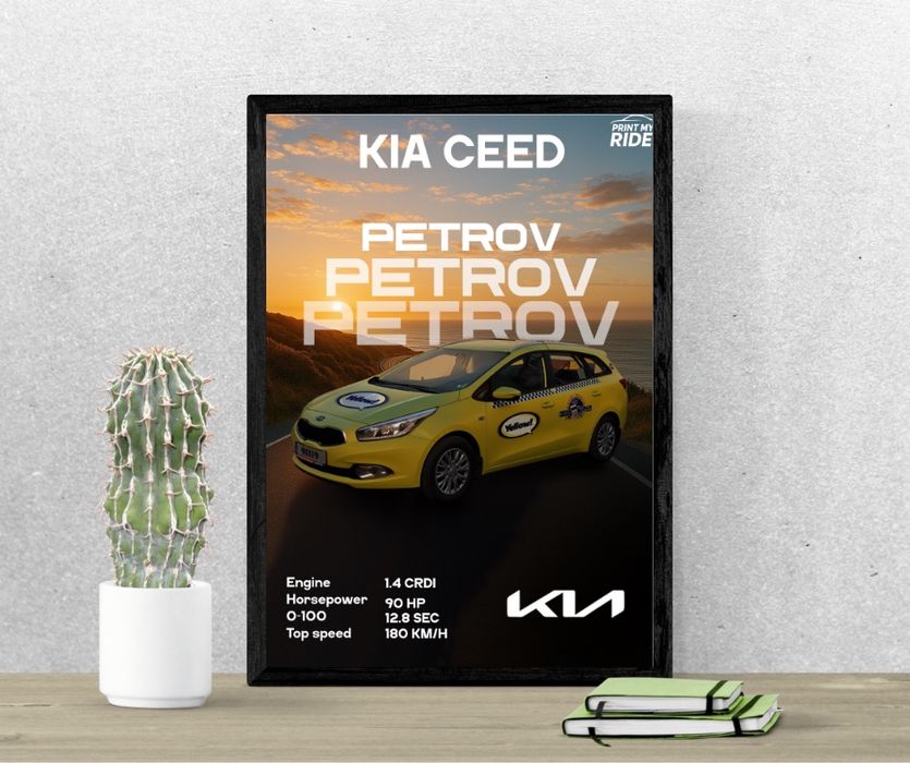 Персонализиран постер на кола или мотор | Print My Ride